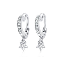 Load image into Gallery viewer, Original 925 Sterling Silver Earrings 2025 Stud Hoop Crystal Earings For Women Rose Gold Crown Heart Infinity Bee Earing Jewelry