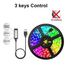 Load image into Gallery viewer, 5V Usb Led Lights For Room 5050 Rgb Led Strip 5 1 Meter Diode Tape Gamer Decoration Ice String Bar Lighting Adhesive Led Ribbon
