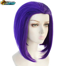 Load image into Gallery viewer, Teen Titans Raven Cosplay Costume Women's Costume Magical Girl Cosplay Fighting Bodysuit Full Set With Purple Hooded Cloak