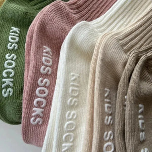 3Pairs Baby Non-Slip Cotton Socks Toddler Stripe Soft Grips Floor Sock Set