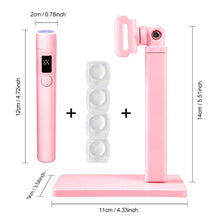 Load image into Gallery viewer, Portable Nail UV LED Lamp Rechargeable for Nails Gel Polish Drying Resin Quick UV Light Lamp for Nails Art Desk Stand Removable