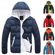 Men's Casual Cotton Parka Jacket – Autumn Winter Hooded Padded Coat
