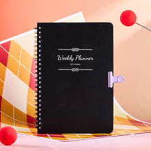 Load image into Gallery viewer, 52 Weeks Weekly Planner Notebook A5 Undated Spiral Agenda Daily Student Schedules Journal Stationery Office School Supplies