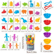 Load image into Gallery viewer, Counting Animal Toys - Stacking Bowl Pairing Game, Color Classification STEM Toy