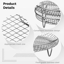 Load image into Gallery viewer, 3Layers Air Fryer Rack Stainless Steel Stackable Grill Food Dehydrator Basket Air Fryer Accessory  Cook Several Food in One Time