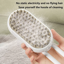 Load image into Gallery viewer, 3-in-1 Electric Pet Brush Steam Spray Massage Hair Removal Comb Grooming Tool