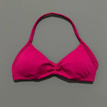 Load image into Gallery viewer, HISTELLO Strappy Bra Gym Top Women High Support Thin Strap Halter Sports Seamless Bras Scrunch Push-up Workout Yoga Tank Tops