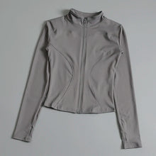 Load image into Gallery viewer, Women Zip Fitness Yoga Shirt Long Sleeve Sports Jacket Gym Top Activewear Running Coats Workout Clothes Woman