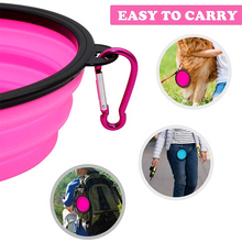 Load image into Gallery viewer, Collapsible Silicone Dog Bowl Portable Travel Camping Pet Food Water Bowl