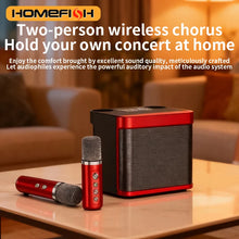 Load image into Gallery viewer, YS203 Portable Bluetooth Speaker, dual-microphone wireless Karaoke all-in-one machine, outdoor family party Bluetooth speaker