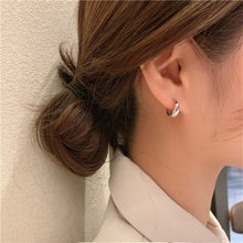 Load image into Gallery viewer, Huitan Fashion Metal Hoop Earrings for Women Simple Versatile Daily Wear Everyday Ear Accessories Young Girls Statement Jewelry
