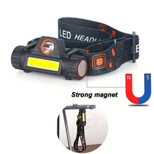 Load image into Gallery viewer, Rechargeable COB LED USB Headlamp Magnetic Waterproof Outdoor Fishing Torch