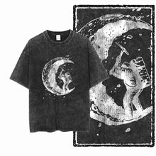 Load image into Gallery viewer, SA ASTRONAUT SPACE THEMES Printed Cotton Acid Washed Graphic Unisex T Shirt Cool Streetwear Men Tshirts Big Size Tee for men