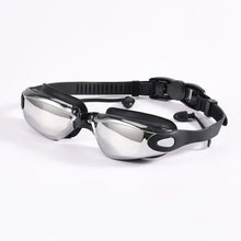 Load image into Gallery viewer, Swimming Goggles Adult Myopia Swimming Goggles One-piece Earplugs Electroplating Anti-fog High-definition Swimming Goggles