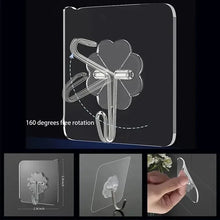 Load image into Gallery viewer, 20/10PCS Hook Self-Adhesive PVC Stainless Steel Transparent Multi-Purpose Wall Holder Door Rack Kitchen Storage Organizer Home