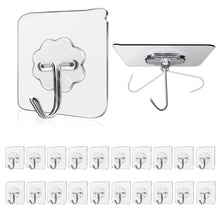 Load image into Gallery viewer, Waterproof and Oilproof Wall Hooks, Sticky Hooks for Kitchen Bathroom Shower Door Outdoor Wall Hanging Door Self-adhesive