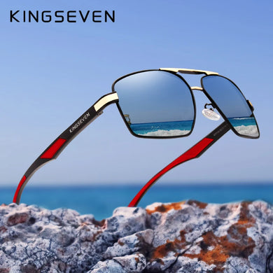 KingSeven Aluminum Polarized Sunglasses Mirror Coating Sun Glasses Oculos 7719