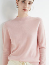 Load image into Gallery viewer, AOSSVIAO 2025 Autumn Winter Solid Mock-neck Pullover Sweater For Women Casual Knitwear Female Clothing Basic Soft Tops