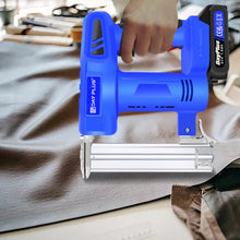 Load image into Gallery viewer, 2 in 1 Heavy Duty Electric Nailer with Battery and Charger, 500 Nails and 500 Staples, Nailer for DIY Woodworking Furniture
