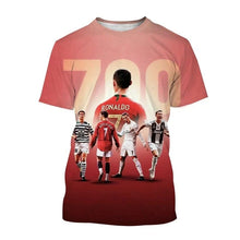 Load image into Gallery viewer, New Summer Ronaldo 3D Print T-Shirt for Boys &amp; Girls – Sports Street Fashion Tee