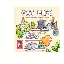 Load image into Gallery viewer, 28 Pages Cat's Daily Life Coloring Book for Adult | Colouring Book, Drawing Supplies for Christmas, Thanksgiving