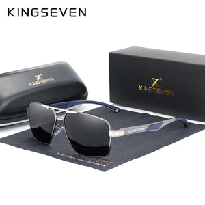 KINGSEVEN Polarized Sunglasses UV400 Red Design Aluminum Glasses