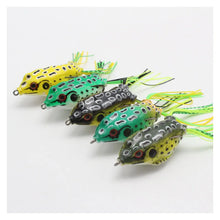 Load image into Gallery viewer, Black Frog Lure! Topwater, Double Hook, 5g-12g