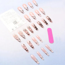 Load image into Gallery viewer, 24-Piece French Fake Nails Kit with Nail Glue and File - Acrylic Press-On Manicure Set