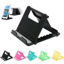 Load image into Gallery viewer, Mini Adjustable Creative Portable Universal Folding Plastic Phone Holder Tablet Computer Stand For ipad iPhone Samsung Xiaomi