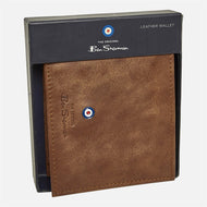 Ben Sherman Mens Target Bi Fold Wallet Tan