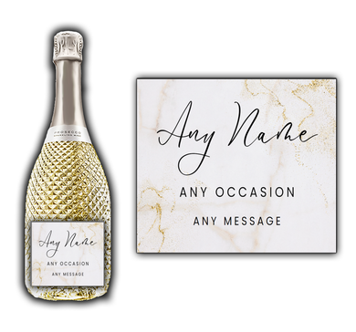 Personalised Prosecco Label / Sticker - Perfect For Any Occasion - Any Text - Birthday Wedding Congratulations Retirement Anniversary