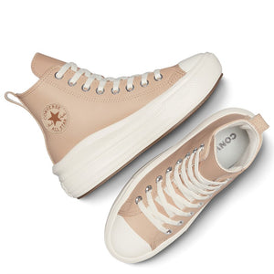 Converse Junior Chuck Taylor All Star Move Leather Trainers Warm Quarry/Egret/Warm Quarry