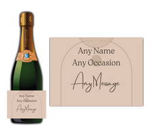 Load image into Gallery viewer, Personalised Label Sticker for Prosecco Champagne Wine Bottles - Any Text