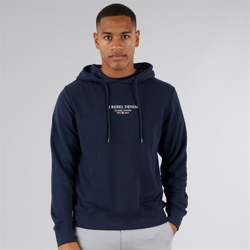 JJ REBEL Mens Print Hoodie Sky Captain