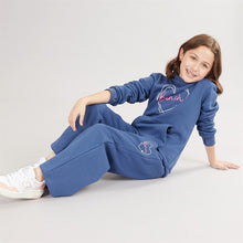 Load image into Gallery viewer, Bench Girls Apricot Tracksuit Set Light Navy