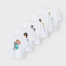 Load image into Gallery viewer, Disney Girls Princess Kasa Five Pack T-Shirts Bright White