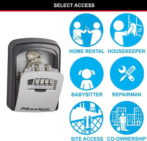 MASTER LOCK Key Safe Wall Mounted Medium 85 x 119 x 36 mm Outdoor Mounting Kit